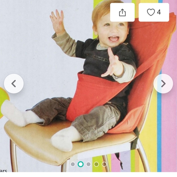 Highchair l travel chair for safety l baby item l red l make shift highchairr - Picture 1 of 3